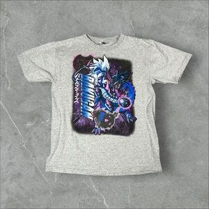 VTG Bakugan Shirt Mens Small Grey Y2K Dragon Anime Rare Print Spin Master Sega